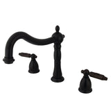 Georgian Two-Handle 3-Hole Deck Mount Roman Tub Faucet, Oil Rubbed Bronze