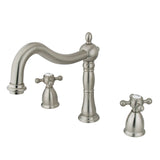 Metropolitan Two-Handle 3-Hole Deck Mount Roman Tub Faucet, Brushed Nickel