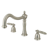 Georgian Two-Handle 3-Hole Deck Mount Roman Tub Faucet, Brushed Nickel