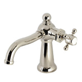 Nautical One-Handle 1-Hole Bathroom Faucet with Push Pop-Up Drain, Polished Nickel