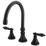 Roman Two-Handle 3-Hole Deck Mount Roman Tub Faucet, Oil Rubbed Bronze
