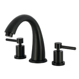 Concord Two-Handle 3-Hole Deck Mount Roman Tub Faucet, Matte Black