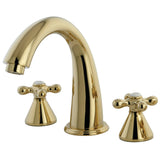 Naples Two-Handle 3-Hole Deck Mount Roman Tub Faucet, Polished Brass