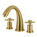 Concord Two-Handle 3-Hole Deck Mount Roman Tub Faucet, Brushed Brass