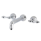 Metropolitan Two-Handle 3-Hole Wall Mount Tub Faucet, Polished Chrome