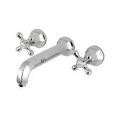 Metropolitan Two-Handle 3-Hole Wall Mount Tub Faucet, Polished Chrome