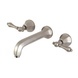 Metropolitan Two-Handle 3-Hole Wall Mount Tub Faucet, Brushed Nickel