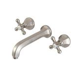 Metropolitan Two-Handle 3-Hole Wall Mount Tub Faucet, Brushed Nickel