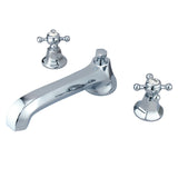 Metropolitan Two-Handle 3-Hole Deck Mount Roman Tub Faucet, Polished Chrome