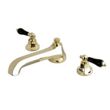 Duchess Two-Handle 3-Hole Deck Mount Roman Tub Faucet, Polished Brass