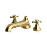 Metropolitan Two-Handle 3-Hole Deck Mount Roman Tub Faucet, Brushed Brass