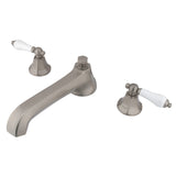 Metropolitan Two-Handle 3-Hole Deck Mount Roman Tub Faucet, Brushed Nickel