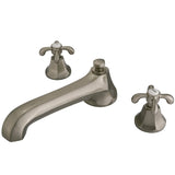 Vintage Two-Handle 3-Hole Deck Mount Roman Tub Faucet, Brushed Nickel
