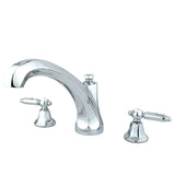 Georgian Two-Handle 3-Hole Deck Mount Roman Tub Faucet, Polished Chrome