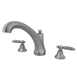 Georgian Two-Handle 3-Hole Deck Mount Roman Tub Faucet, Brushed Nickel
