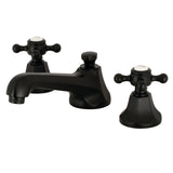 Metropolitan Two-Handle 3-Hole Deck Mount Widespread Bathroom Faucet with Brass Pop-Up (KS446), Matte Black