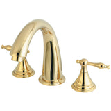 Royale Two-Handle 3-Hole Deck Mount Roman Tub Faucet, Polished Brass