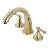 Royale Two-Handle 3-Hole Deck Mount Roman Tub Faucet, Polished Brass