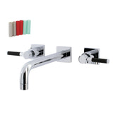 Kaiser Two-Handle 3-Hole Wall Mount Tub Faucet, Polished Chrome