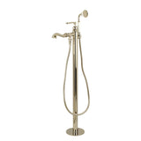 Royale Single-Handle 1-Hole Freestanding Tub Faucet with Hand Shower, Polished Nickel