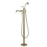 Royale Single-Handle 1-Hole Freestanding Tub Faucet with Hand Shower, Brushed Nickel