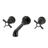 Essex Two-Handle 3-Hole Wall Mount Tub Faucet, Matte Black