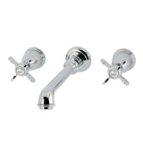 Essex Two-Handle 3-Hole Wall Mount Tub Faucet, Polished Chrome