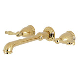 Naples Two-Handle 3-Hole Wall Mount Tub Faucet, Polished Brass