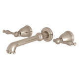 Naples Two-Handle 3-Hole Wall Mount Tub Faucet, Brushed Nickel