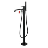 Kaiser Single-Handle 1-Hole Freestanding Tub Faucet with Hand Shower, Matte Black