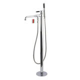 Kaiser Single-Handle 1-Hole Freestanding Tub Faucet with Hand Shower, Polished Chrome