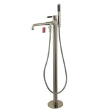 Kaiser Single-Handle 1-Hole Freestanding Tub Faucet with Hand Shower, Brushed Nickel