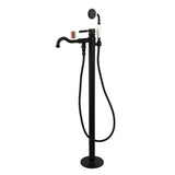 Kaiser Single-Handle 1-Hole Freestanding Tub Faucet with Hand Shower, Matte Black