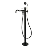 Paris Single-Handle 1-Hole Freestanding Tub Faucet with Hand Shower, Matte Black
