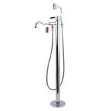 Kaiser Single-Handle 1-Hole Freestanding Tub Faucet with Hand Shower, Polished Chrome