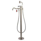 Kaiser Single-Handle 1-Hole Freestanding Tub Faucet with Hand Shower, Brushed Nickel