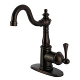 English Vintage One-Handle 1-Hole Deck Mount Bar Faucet, Oil Rubbed Bronze