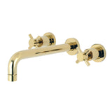 Concord Two-Handle 3-Hole Wall Mount Tub Faucet, Polished Brass