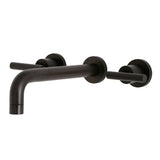 Manhattan Two-Handle 3-Hole Wall Mount Tub Faucet, Oil Rubbed Bronze