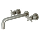 Concord Two-Handle 3-Hole Wall Mount Tub Faucet, Brushed Nickel