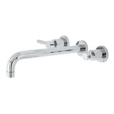 Concord Two-Handle 3-Hole Wall Mount Tub Faucet, Polished Chrome
