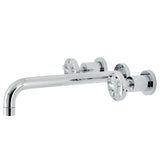 Belknap Two-Handle 3-Hole Wall Mount Tub Faucet, Polished Chrome