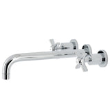 Millennium Two-Handle 3-Hole Wall Mount Tub Faucet, Polished Chrome