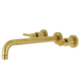 Concord Two-Handle 3-Hole Wall Mount Tub Faucet, Brushed Brass