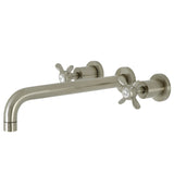 Essex Two-Handle 3-Hole Wall Mount Tub Faucet, Brushed Nickel