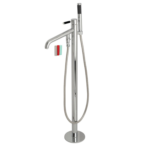 Kaiser Single-Handle 1-Hole Freestanding Tub Faucet with Hand Shower, Polished Chrome