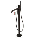 Kaiser Single-Handle 1-Hole Freestanding Tub Faucet with Hand Shower, Oil Rubbed Bronze