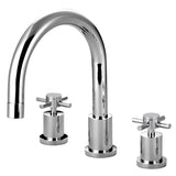 Concord Two-Handle 3-Hole Deck Mount Roman Tub Faucet, Polished Chrome