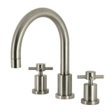 Concord Two-Handle 3-Hole Deck Mount Roman Tub Faucet, Brushed Nickel