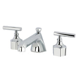 Navei Two-Handle 3-Hole Deck Mount Widespread Bathroom Faucet with Brass Pop-Up, Polished Chrome